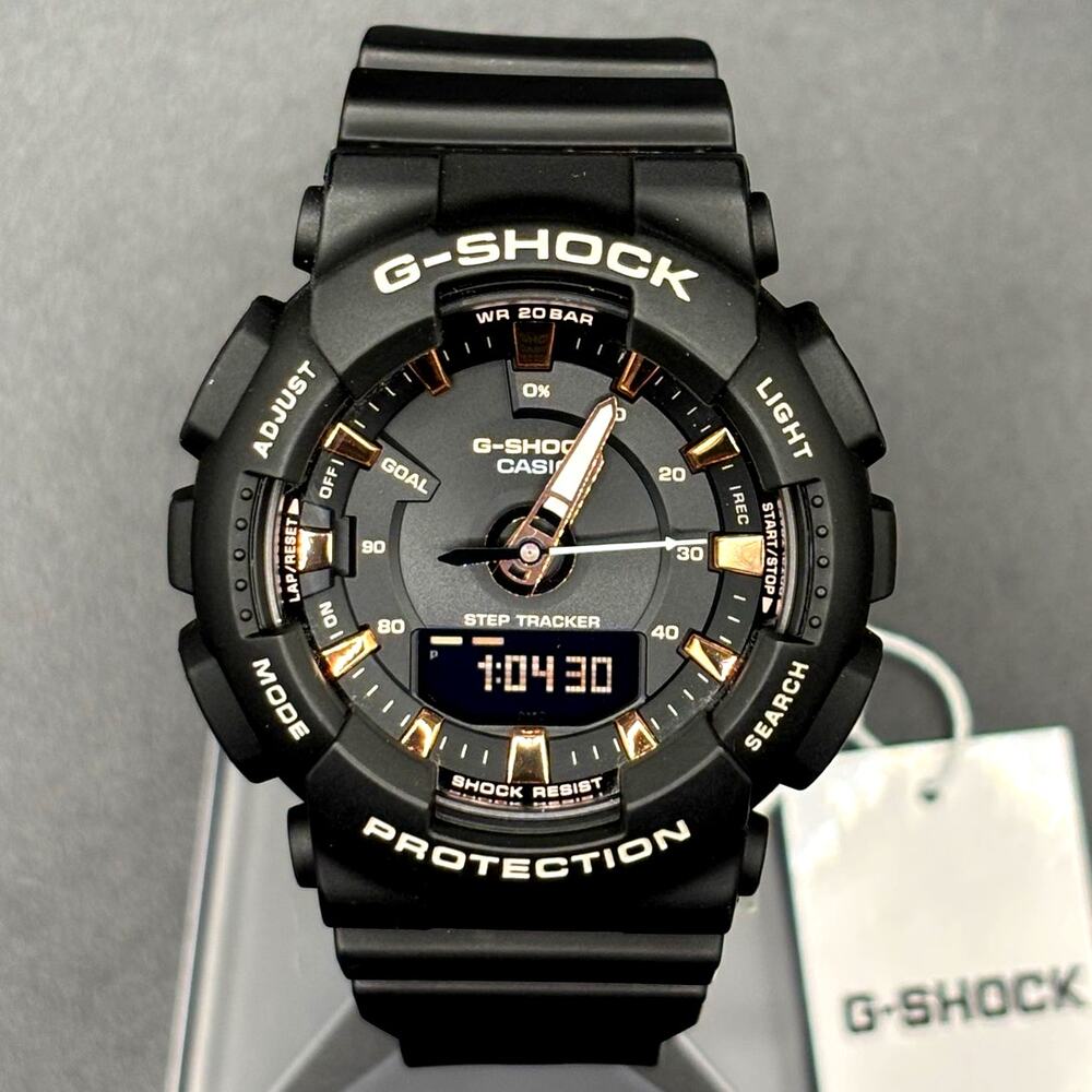 Casio G-Shock GMA-S130PA-1A Black Pink Gold Step Tracker NIBWT Discontinued